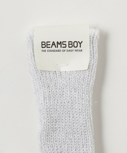 BEAMS BOY(ビームスボーイ)の「BEAMS BOY / ラメ リブ クルー ソックス NEW(ソックス/靴下・レディース・パープル/ホワイト/レッド/ブラック/シルバー/ゴールド/チャコールグレー/ブルー・ONE SIZE)」の20枚目の写真