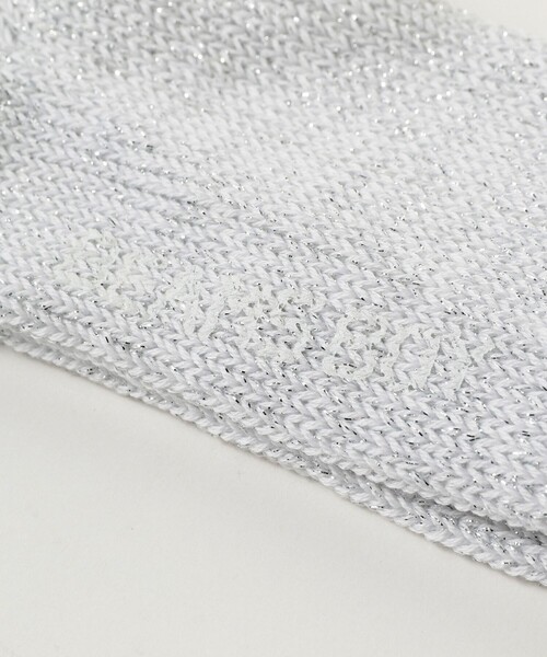 BEAMS BOY(ビームスボーイ)の「BEAMS BOY / ラメ リブ クルー ソックス NEW(ソックス/靴下・レディース・パープル/ホワイト/レッド/ブラック/シルバー/ゴールド/チャコールグレー/ブルー・ONE SIZE)」の22枚目の写真