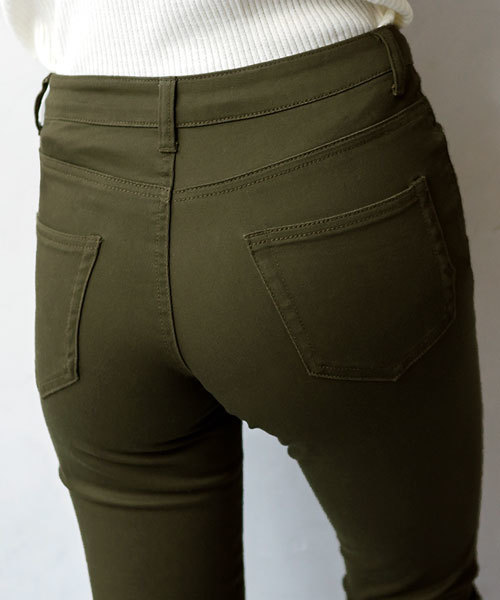 Pierrot（ピエロ）の「選べるS~3Lサイズ展開◎美脚ツイルスキニーパンツ（その他パンツ・レディース・ネイビー/ホワイト/ブラック/カーキ・LARGE/XX-LARGE/SMALL/X-LARGE/MEDIUM）」の18枚目の写真