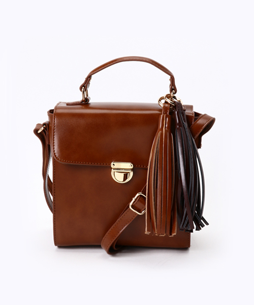 WEGO（ウィゴー）の「WEGO/Wタッセルチャーム付きショルダーバッグ（ショルダーバッグ・レディース・キャメル/ピンク/ブラック・FREE）」の10枚目の写真