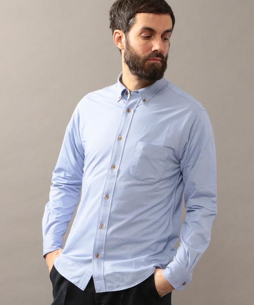 BEAUTY&YOUTH UNITED ARROWS（ビューティーアンドユースユナイテッドアローズ）の「BY COOLMAX シャンブレー ボタンダウン シャツ ◆（シャツ/ブラウス・メンズ・ライトブルー/ロイヤルブルー/ホワイト/ライム/ネイビー・X-SMALL/LARGE/X-LARGE/MEDIUM/SMALL）」の4枚目の写真