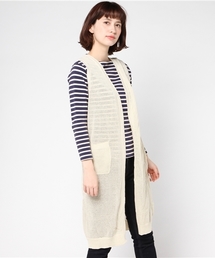 CUBE SUGAR | 綿ニットロングジレ(ベスト)