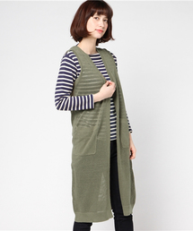 CUBE SUGAR | 綿ニットロングジレ(ベスト)