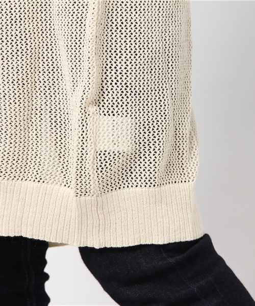 CUBE SUGAR（キューブシュガー）の「綿ニットロングジレ（ベスト・レディース・カーキ/ナチュラル/チャコールグレー/ネイビー・M）」の11枚目の写真