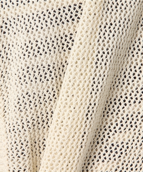 CUBE SUGAR（キューブシュガー）の「綿ニットロングジレ（ベスト・レディース・カーキ/ナチュラル/チャコールグレー/ネイビー・M）」の12枚目の写真