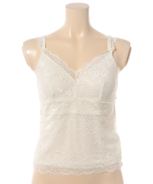 SLY（スライ）の「LACE CAMI（キャミソール・レディース・オフホワイト/ブラック/ミント/サーモンピンク・FREE）」の2枚目の写真