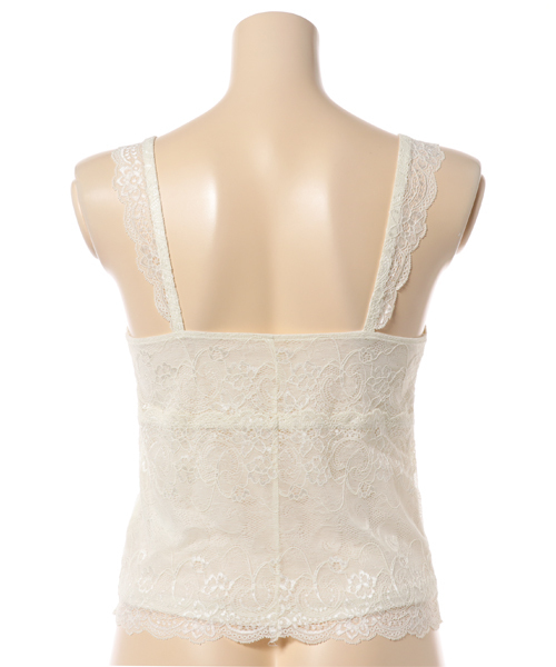 SLY（スライ）の「LACE CAMI（キャミソール・レディース・オフホワイト/ブラック/ミント/サーモンピンク・FREE）」の5枚目の写真