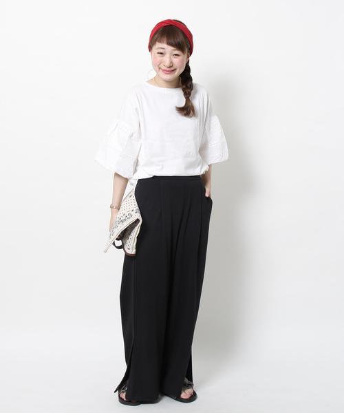 coen(コーエン)の「レースバルーンスリーブTシャツ(Tシャツ/カットソー・レディース・ホワイト/マスタード・FREE)」の15枚目の写真