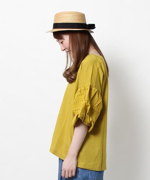 coen(コーエン)の「レースバルーンスリーブTシャツ(Tシャツ/カットソー・レディース・ホワイト/マスタード・FREE)」の17枚目の写真