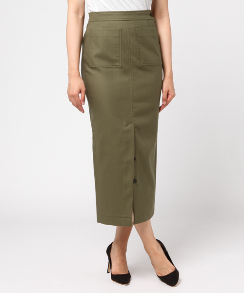 STUDIOUS（ステュディオス）の「【STUDIOUS】ロングIラインSK（スカート・レディース・ベージュ/カーキ・1/0）」の2枚目の写真