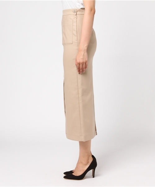STUDIOUS（ステュディオス）の「【STUDIOUS】ロングIラインSK（スカート・レディース・ベージュ/カーキ・1/0）」の4枚目の写真