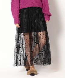 NINE | ドットフラワーレーススカート(スカート)
