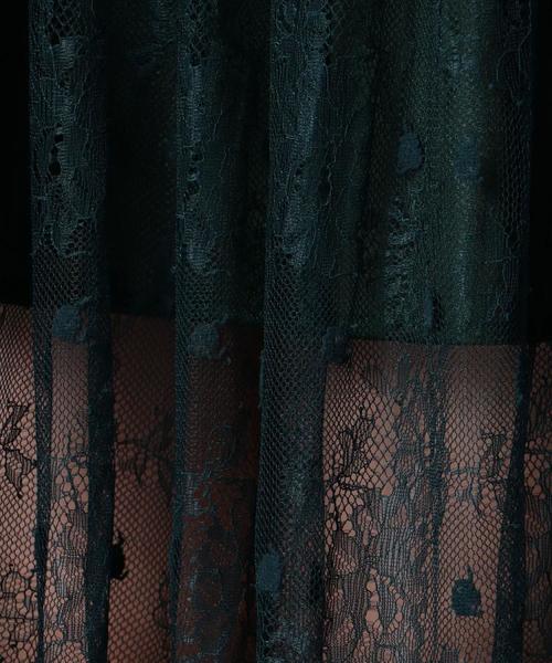 NINE（ナイン）の「ドットフラワーレーススカート（スカート・レディース・グリーン/パープル/ブラック・1/0）」の9枚目の写真