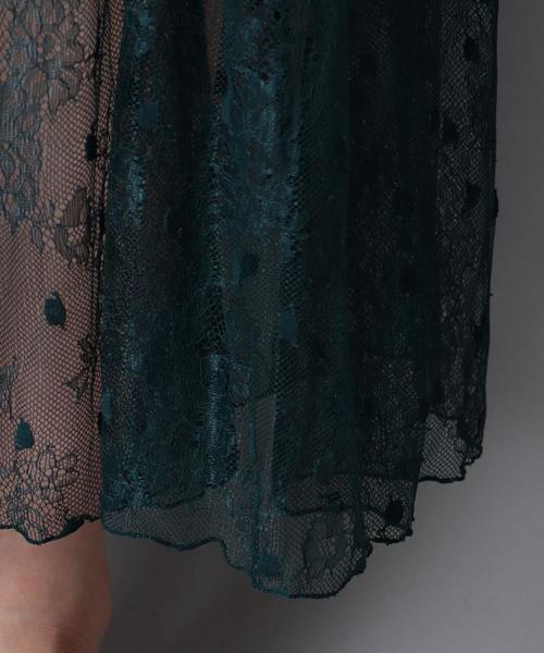 NINE（ナイン）の「ドットフラワーレーススカート（スカート・レディース・グリーン/パープル/ブラック・1/0）」の10枚目の写真