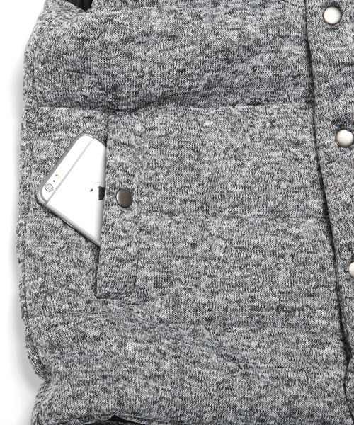 LUXSTYLE（ラグスタイル）の「メランジフリース中綿ベスト（ダウンベスト・メンズ・ブラック系その他/杢グレー/グリーン系その他/グレー系その他・L/M/S/XL）」の11枚目の写真