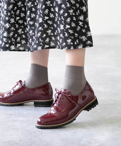 menue（メヌエ）の「タンクソール レースアップ オックスフォード シューズ（ドレスシューズ・レディース・ホワイト/ブラック/モスグリーン/ワインレッド/ブラック系その他/ブラック系その他3/ブラック系その他2/ベージュ/ボルドー/ナチュラル/グレイッシュベージュ・LL/3L/S/M/L/SS/4L）」の11枚目の写真