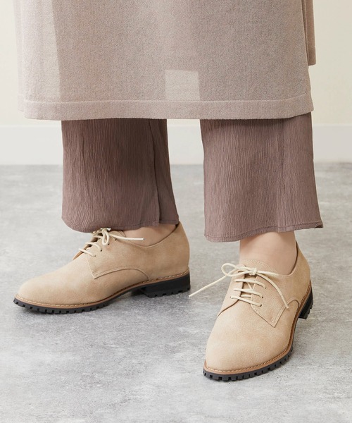menue（メヌエ）の「タンクソール レースアップ オックスフォード シューズ（ドレスシューズ・レディース・ホワイト/ブラック/モスグリーン/ワインレッド/ブラック系その他/ブラック系その他3/ブラック系その他2/ベージュ/ボルドー/ナチュラル/グレイッシュベージュ・LL/3L/S/M/L/SS/4L）」の6枚目の写真