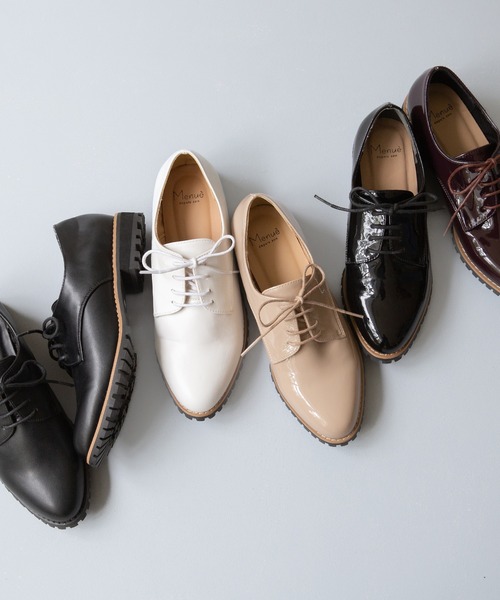 menue（メヌエ）の「タンクソール レースアップ オックスフォード シューズ（ドレスシューズ・レディース・ホワイト/ブラック/モスグリーン/ワインレッド/ブラック系その他/ブラック系その他3/ブラック系その他2/ベージュ/ボルドー/ナチュラル/グレイッシュベージュ・LL/3L/S/M/L/SS/4L）」の17枚目の写真