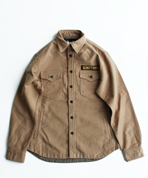 schott(ショット)の「Schott/ショット/MOLESKIN CPO SHIRT/モールスキン CPOシャツ(シャツ/ブラウス・メンズ・ブラック/カーキ・SMALL/MEDIUM/LARGE/X-LARGE)」の5枚目の写真
