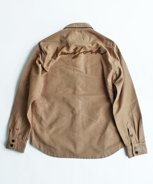 schott(ショット)の「Schott/ショット/MOLESKIN CPO SHIRT/モールスキン CPOシャツ(シャツ/ブラウス・メンズ・ブラック/カーキ・SMALL/MEDIUM/LARGE/X-LARGE)」の9枚目の写真