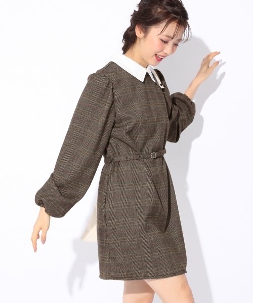 Heather（ヘザー）の「エリツキチェックワンピース　775938（ワンピース・レディース・ブラウン/グレー/ブラウン系その他・ONESIZE）」の13枚目の写真