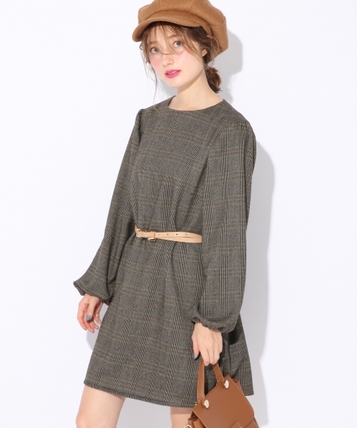 Heather（ヘザー）の「エリツキチェックワンピース　775938（ワンピース・レディース・ブラウン/グレー/ブラウン系その他・ONESIZE）」の9枚目の写真