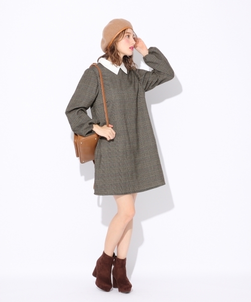 Heather（ヘザー）の「エリツキチェックワンピース　775938（ワンピース・レディース・ブラウン/グレー/ブラウン系その他・ONESIZE）」の15枚目の写真