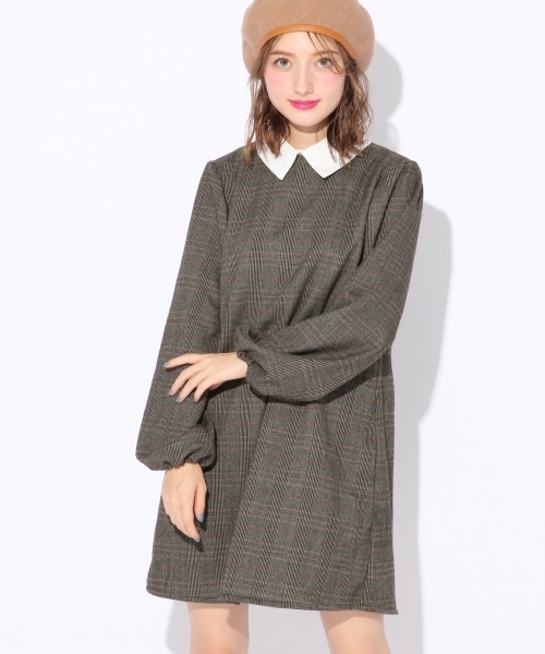Heather（ヘザー）の「エリツキチェックワンピース　775938（ワンピース・レディース・ブラウン/グレー/ブラウン系その他・ONESIZE）」の7枚目の写真