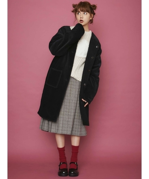 merry jenny(メリージェニー)の「コーデュロイ2wayジャケット(その他アウター・レディース・ライトブルー/ブラック/ベージュ/ブラウン・FREE)」の2枚目の写真
