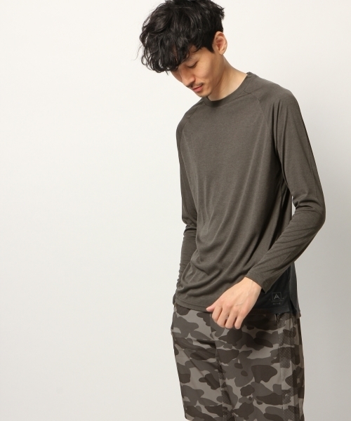 GLOBAL WORK(グローバルワーク)の「【ACTIVE】メッシュ長袖T Men/777595(Tシャツ/カットソー・メンズ・グリーン/ライトグレー/ブラック/イエロー・LARGE/MEDIUM)」の2枚目の写真