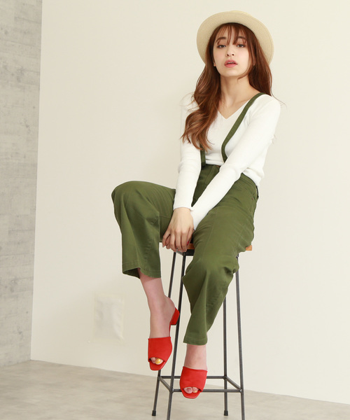 N.（N. Natural Beauty Basic）（エヌエヌナチュラルビューティーベーシック）の「デザインネックリブニット（ニット/セーター・レディース・ホワイト/ネイビー/ピンク/ブルー/グリーン・MEDIUM）」の9枚目の写真