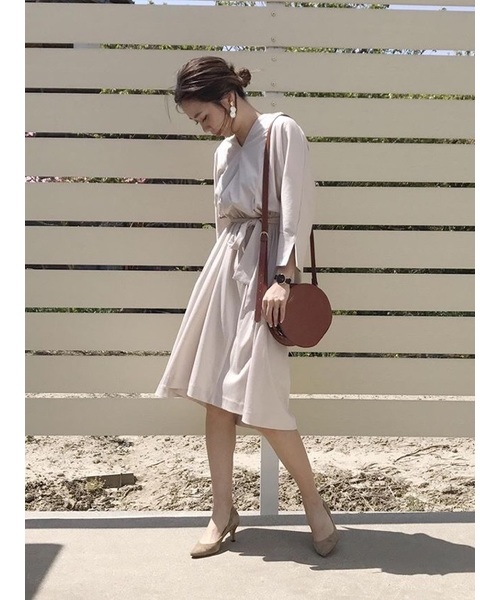 STUDIOUS(ステュディオス)の「ウォッシャブル2wayカットワンピース(ワンピース・レディース・ブラック/ベージュ/ブルー/グリーン・FREE)」の1枚目の写真