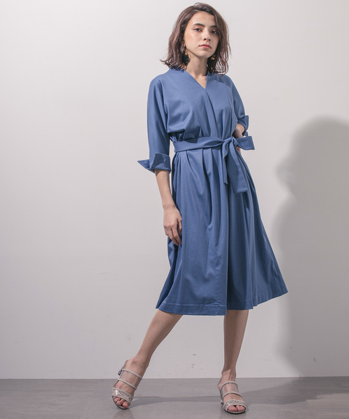 STUDIOUS(ステュディオス)の「ウォッシャブル2wayカットワンピース(ワンピース・レディース・ブラック/ベージュ/ブルー/グリーン・FREE)」の4枚目の写真