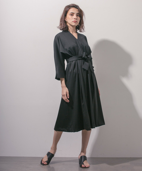 STUDIOUS(ステュディオス)の「ウォッシャブル2wayカットワンピース(ワンピース・レディース・ブラック/ベージュ/ブルー/グリーン・FREE)」の2枚目の写真