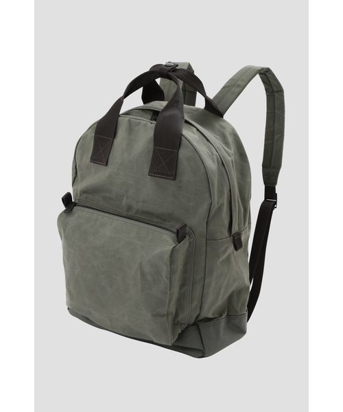 MARGARET HOWELL × PORTER / LIGHT PARAFFIN WAX COTTON/リュック/コットン/GRY/無地 MARGARET HOWELL（マーガレットハウエル）の「LIGHT PARAFFIN WAX