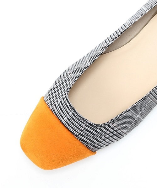 LE TALON（ルタロン）の「スクエアトゥキャップフラット◆（その他シューズ・レディース・ブラック/ブルー/ピンク/オレンジ・22.5/23/23.5/24/24.5/25cm/22cm）」の14枚目の写真