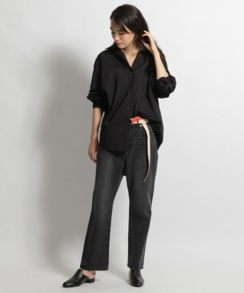 niko and...(ニコアンド)の「マーセビッグシャツ/シルクプロテイン(シャツ/ブラウス・レディース・ホワイト/ブラック/オリーブ・MEDIUM/LARGE)」の5枚目の写真