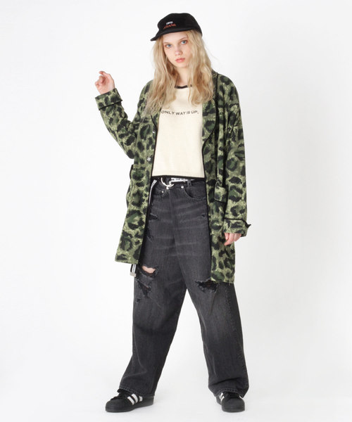 RNA（アールエヌエー）の「K2342 スリットスリーブニット（ニット/セーター・レディース・ネイビー/グリーン/キナリ・MEDIUM）」の12枚目の写真