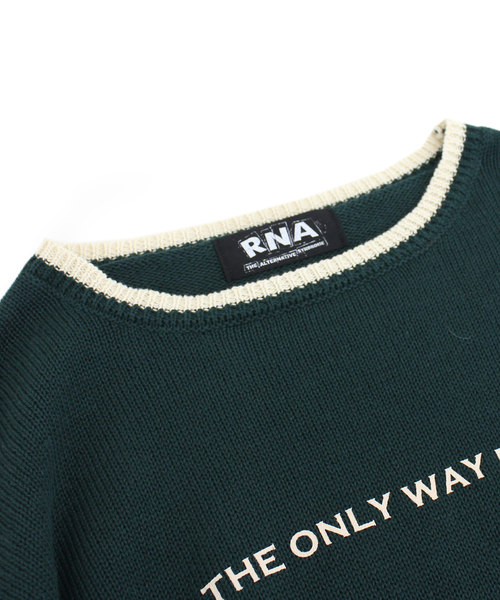 RNA（アールエヌエー）の「K2342 スリットスリーブニット（ニット/セーター・レディース・ネイビー/グリーン/キナリ・MEDIUM）」の18枚目の写真