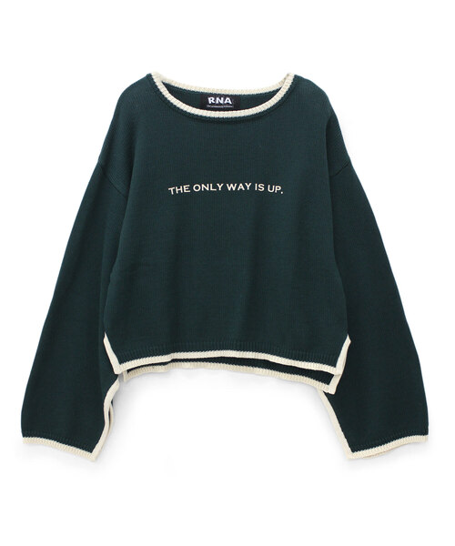 RNA（アールエヌエー）の「K2342 スリットスリーブニット（ニット/セーター・レディース・ネイビー/グリーン/キナリ・MEDIUM）」の3枚目の写真