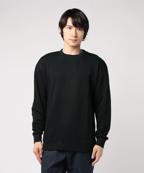 WEGO(ウィゴー)の「WEGO/カラー裏毛プルオーバー(スウェット・メンズ・杢グレー/ネイビー/ホワイト/オートミール/ブラック・SMALL/LARGE/MEDIUM)」の12枚目の写真