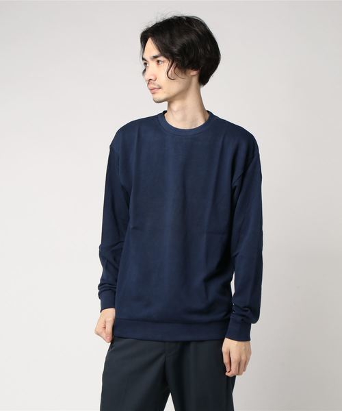 WEGO(ウィゴー)の「WEGO/カラー裏毛プルオーバー(スウェット・メンズ・杢グレー/ネイビー/ホワイト/オートミール/ブラック・SMALL/LARGE/MEDIUM)」の9枚目の写真