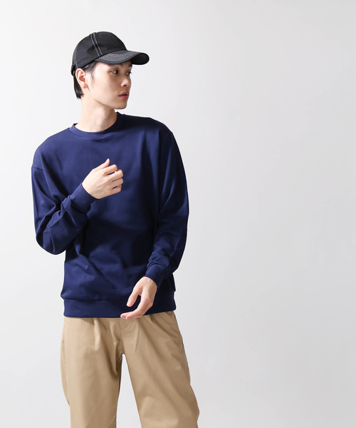 WEGO(ウィゴー)の「WEGO/カラー裏毛プルオーバー(スウェット・メンズ・杢グレー/ネイビー/ホワイト/オートミール/ブラック・SMALL/LARGE/MEDIUM)」の17枚目の写真