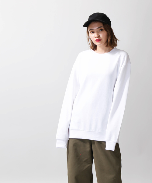 WEGO(ウィゴー)の「WEGO/カラー裏毛プルオーバー(スウェット・メンズ・杢グレー/ネイビー/ホワイト/オートミール/ブラック・SMALL/LARGE/MEDIUM)」の14枚目の写真