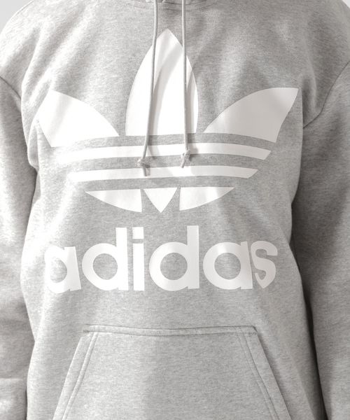 adidas(アディダス)の「【adidas(アディダス)】TREFOIL HOODIE GRAY(パーカー・レディース・グレー・SMALL)」の10枚目の写真
