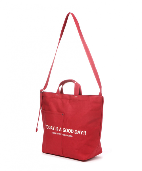 GLOBAL WORK(グローバルワーク)の「GLOBAL WORK LOGO トート2WAY2/817047(トートバッグ・レディース・クリアレッド/その他・FREE)」の13枚目の写真