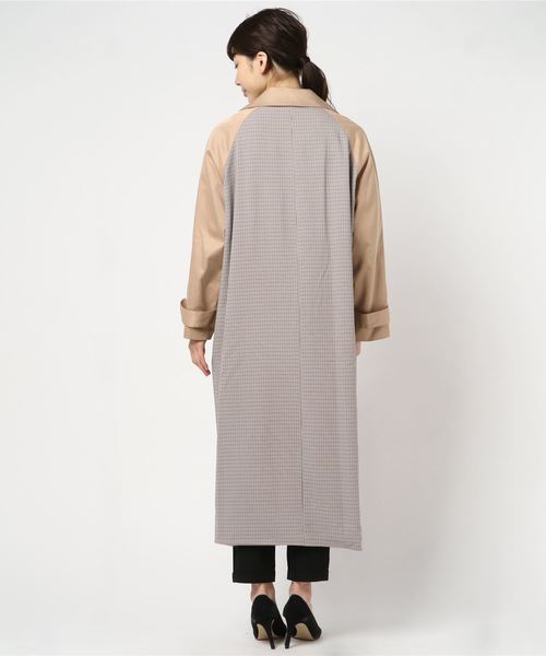 archives（アルシーヴ）の「チェックドッキングコート（トレンチコート・レディース・ブラック/ベージュ/オレンジ・MEDIUM）」の5枚目の写真