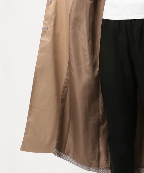 archives（アルシーヴ）の「チェックドッキングコート（トレンチコート・レディース・ブラック/ベージュ/オレンジ・MEDIUM）」の6枚目の写真