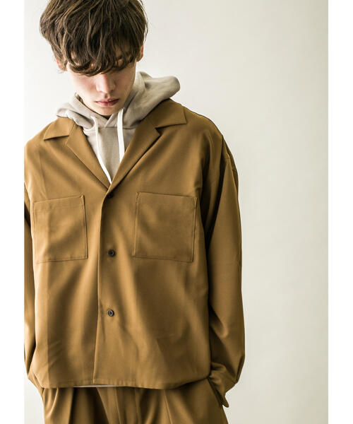 MONKEY TIME（モンキータイム）の「＜monkey time＞ PE/TRO CROPPED OPEN SHIRT/クロップドシャツ（シャツ/ブラウス・メンズ・ダークグリーン/ブラウン・M/S/XL/L）」の9枚目の写真