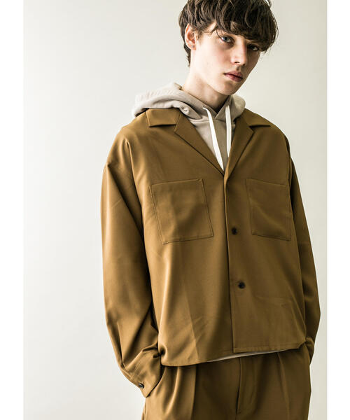 MONKEY TIME（モンキータイム）の「＜monkey time＞ PE/TRO CROPPED OPEN SHIRT/クロップドシャツ（シャツ/ブラウス・メンズ・ダークグリーン/ブラウン・M/S/XL/L）」の10枚目の写真